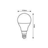 Rábalux LED fényforrás E14 - 5W - 470Lm- 4000K - szabályozható fényerő 2071