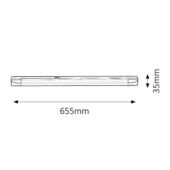 Rábalux Band Light 2308 konyhai pultmegvilágító lámpa - ezüst 1xG13 T8 IP20 2700K 1350lm