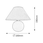 Rábalux Ariel 4901 asztali lámpa matt fehér 1xE14 IP20