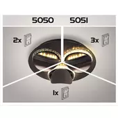 Rábalux Capriana 5051 LED mennyezeti lámpa dimmelhető fényerővel, kapcsolóval IP20 4000K 1440lm