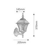 Rábalux Toscana kültéri fali lámpa - antik ezüst 8397