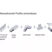 Nowodvorski Profile Iris egy áramkörös mennyezeti sínrendszer 9001 LED IP20 3000K 950lm - fekete