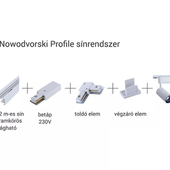 Nowodvorski Profile Iris 9000 egy áramkörös LED mennyezeti sínrendszer 3000K 1000lm - fehér