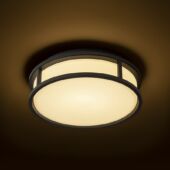 Rendl Grande LED fürdőszobai mennyezeti lámpa - fekete - 24W - 1700lm - 3000K - 35 cm