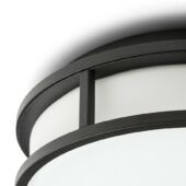 Rendl Grande LED fürdőszobai mennyezeti lámpa - fekete - 24W - 1700lm - 3000K - 35 cm