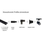 Nowodvorski Profile Bit Plus 9018 egy áramkörös mennyezeti sínrendszer - fekete