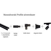 Nowodvorski Profile Eye Spot 9322 egy áramkörös mennyezeti sínrendszer - fekete