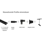 Nowodvorski Profile Eye Super 9325 egy áramkörös mennyezeti sínrendszer - fekete