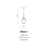 Azzardo Diana 1 izzós függeszték