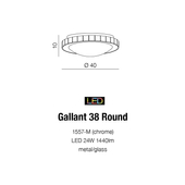 Azzardo Gallant LED kerek mennyezeti lámpa