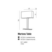 Azzardo Martens asztali lámpa - fehér