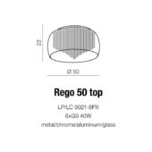Azzardo Rego függeszték / mennyezeti lámpa - 50 cm