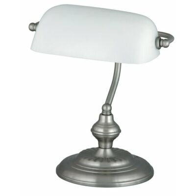 Rábalux Bank asztali lámpa - szatin-króm-fehér 4037