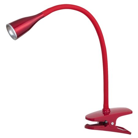 Rábalux Jeff LED csiptetős asztali lámpa - piros 4198