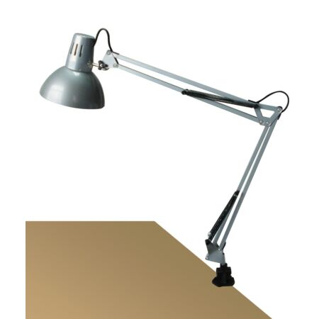 Rábalux Arno 4216 asztali lámpa ezüst, fém satuval 1xE27 IP20