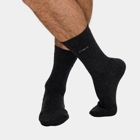 J.Press férfi zokni mindennapos viseletre - 45-46 - sötétmelírszürke - D050 (öltönyhöz is)