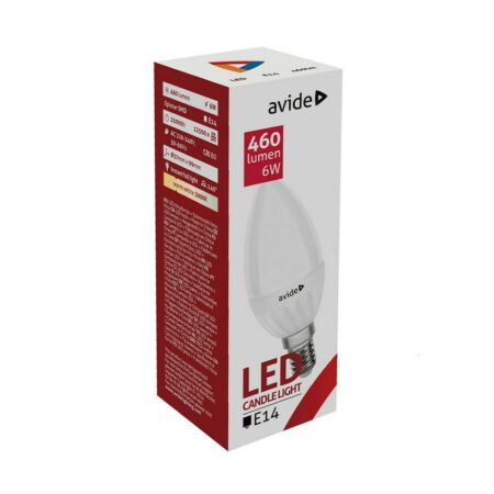 Avide Candle Light LED fényforrás -E14 - 6W - 460LM - 3000K