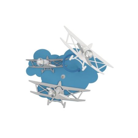 Nowodvorski Plane gyermeklámpa -kék-fehér