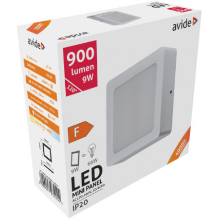 Avide LED Mennyezeti Lámpa - 9W - 4000K
